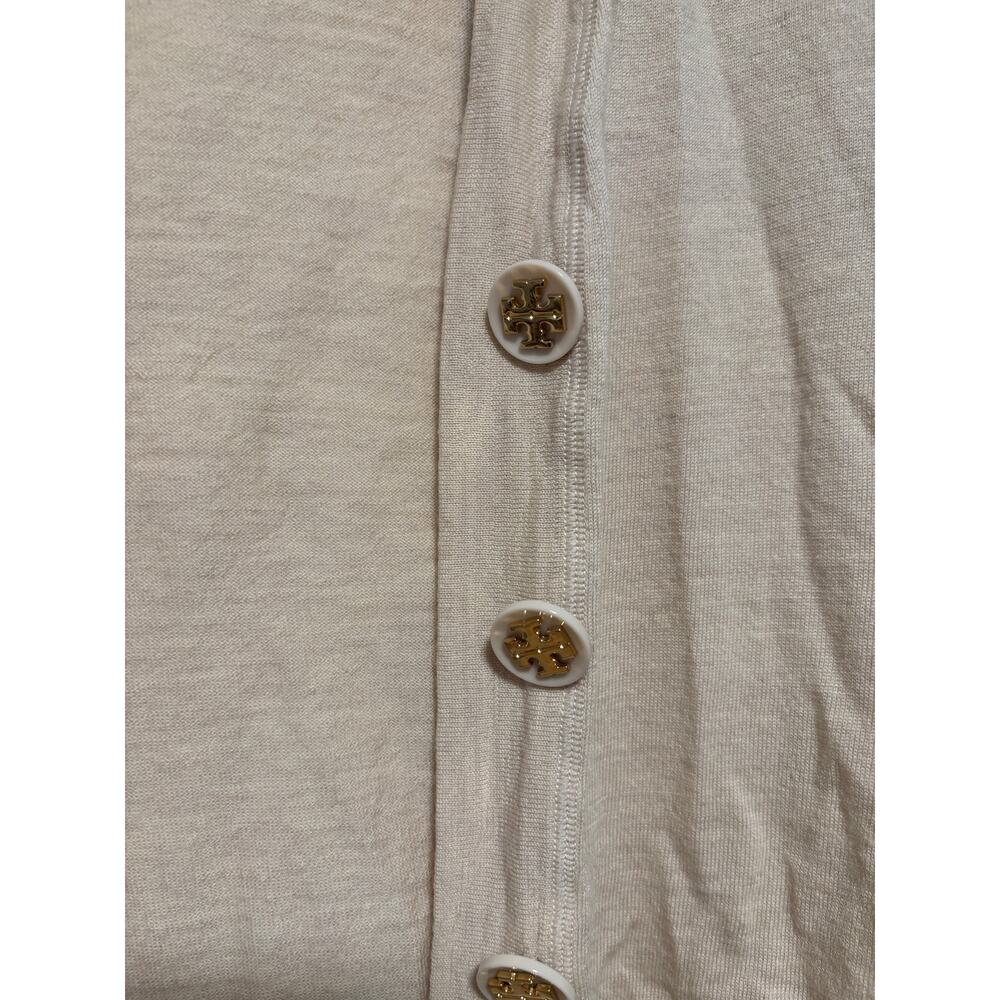 Tory Burch Beige Merino Wool Button Cardigan M - Picture 5 of 10